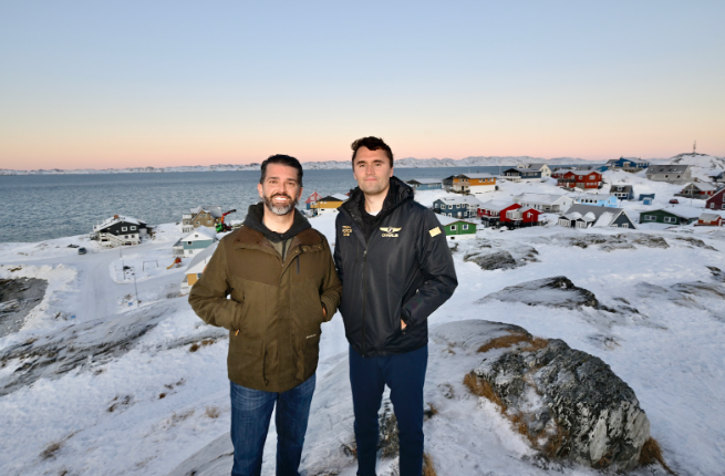 Charlie and Don jr. hiking together