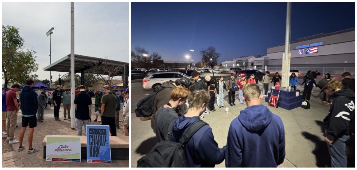 TPUSA Students Pray at Flagpole